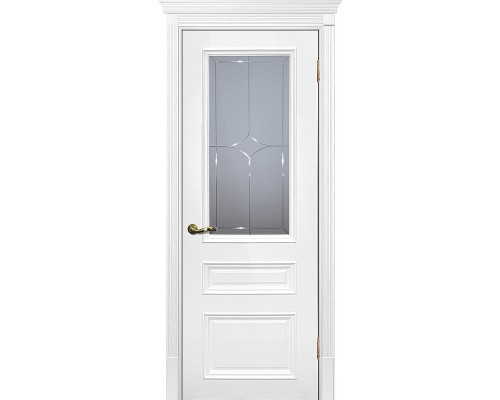 Дверь Текона Smalta-06 ДО Ral3 Белый ст.матовое с гравировкой Л Дверь Текона Smalta-06 ДО Ral3 Белый ст.матовое с гравировкой Л