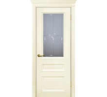 Дверь Текона Smalta-06 ДО  Ral1013 Слоновая кость ст.матовое с гравировкой Л