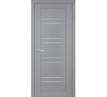 Дверь Stabile Porte Деко-19 nanotex soft серый тик  стекло белый сатинат