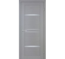 Дверь Stabile Porte Деко-18 nanotex soft серый тик  стекло белый сатинат