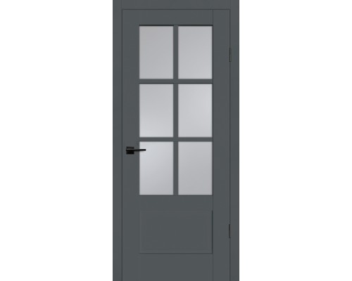 Дверь Profilo Porte PSС-43 Classic РР графит ДО стекло сатинат