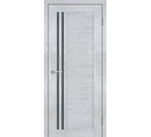 Дверь Stabile Porte Лайт-131 nanotex бетон снежный  стекло графит сатинат