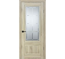 Дверь Profilo Porte PSC-37 Classic nanotex дуб молочный ДО стекло сатинат худ.гравировка