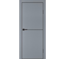 Дверь Profilo Porte P-19 NEW PET серый матовый  черный молдинг РЕТ ABS черная кромка с 4-х ст. врезка