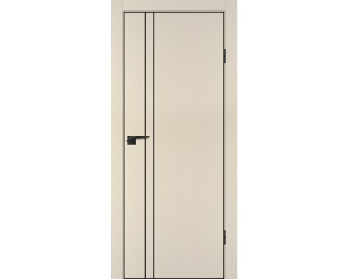 Дверь Profilo Porte P-20 NEW PET бежевый матовый черный молдинг РЕТ ABS черная кромка с 4-х ст. Дверь Profilo Porte P-20 NEW PET бежевый матовый черный молдинг РЕТ ABS черная кромка с 4-х ст.