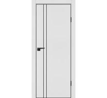Дверь Profilo Porte P-20 NEW PET белый матовый  черный молдинг РЕТ ABS черная кромка с 4-х ст.