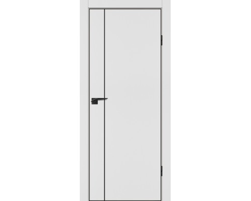 Дверь Profilo Porte P-21 NEW PET белый матовый черный молдинг РЕТ ABS черная кромка с 4-х ст.