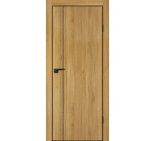 Дверь Profilo Porte P-21 NEW nanotex дуб золотистый  черный молдингABS черная кромка с 4-х ст.