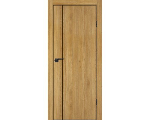 Дверь Profilo Porte P-21 NEW nanotex дуб золотистый черный молдингABS черная кромка с 4-х ст.