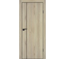Дверь Profilo Porte P-21 NEW nanotex дуб молочный  черный молдингABS черная кромка с 4-х ст.