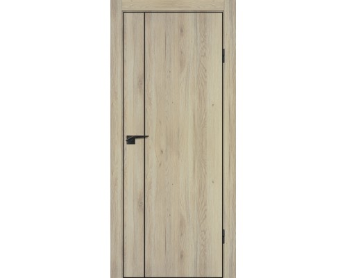 Дверь Profilo Porte P-21 NEW nanotex дуб молочный черный молдингABS черная кромка с 4-х ст.