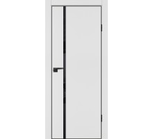 Дверь Profilo Porte P-22 NEW PET белый матовый  стекло черный лакобельABS черная кромка с 4-х ст.