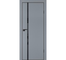 Дверь Profilo Porte P-22 NEW PET серый матовый  стекло черный лакобельABS черная кромка с 4-х ст.