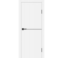 Дверь Profilo Porte P-19 NEW PET белый матовый  черный молдинг врезка под замок и ручку