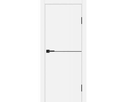 Дверь Profilo Porte P-19 NEW PET белый матовый черный молдинг врезка под замок и ручку