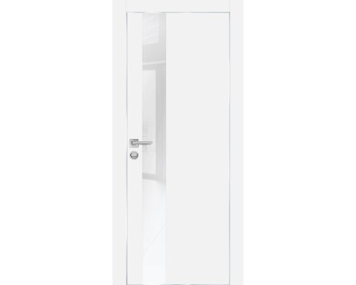 Дверь Profilo Porte PX-10 PET белый матовый белоснежный лакобель врезка под петли AGB и замок Al-кр. с 4-х