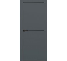 Дверь Profilo Porte PX-19 PET графит матовый  черный молдинг врезка под петли AGB и замок черная кр. с 4-х