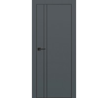 Дверь Profilo Porte PX-20 PET графит матовый  черный молдинг врезка под петли AGB и замок черная кр. с 4-х