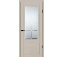Дверь Profilo Porte PSC-37 РР Classic PP шеллгрей ДО  стекло сатинат худ.гравировка