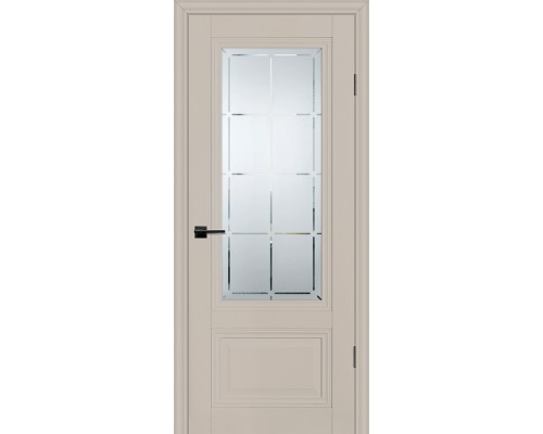 Дверь Profilo Porte PSC-37 РР Classic PP шеллгрей ДО стекло сатинат худ.гравировка