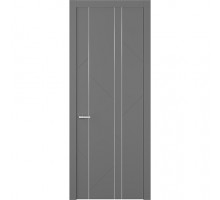 Дверь Belwooddoors Межкомнатная дверь Флекс 1 Молдинг Хром глухая Эмаль жемчуг
