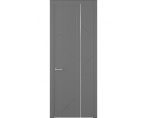 Дверь Belwooddoors Межкомнатная дверь Флекс 1 Молдинг Хром глухая Эмаль жемчуг
