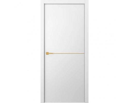 Дверь Belwooddoors Межкомнатная дверь Avesta 1H Молдинг Золото глухая Эмаль белый Дверь Belwooddoors Межкомнатная дверь Avesta 1H Молдинг Золото глухая Эмаль белый