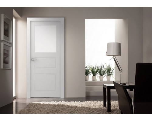 Дверь Belwooddoors Межкомнатная дверь Инари глухая Эмаль жемчуг