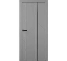 Дверь Belwooddoors Межкомнатная дверь Флекс 1 Молдинг Чёрный глухая Эмаль светло-серый