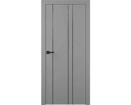 Дверь Belwooddoors Межкомнатная дверь Флекс 1 Молдинг Чёрный глухая Эмаль светло-серый