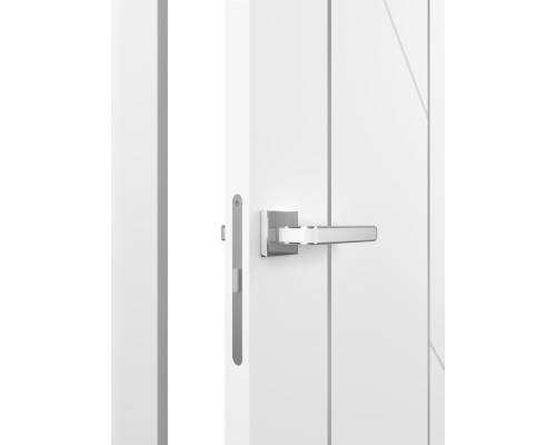 Дверь Belwooddoors Межкомнатная дверь Флекс 1 Молдинг Хром глухая Эмаль графит Дверь Belwooddoors Межкомнатная дверь Флекс 1 Молдинг Хром глухая Эмаль графит