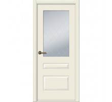 Дверь Belwooddoors Межкомнатная дверь Роялти со стеклом Эмаль жемчуг
