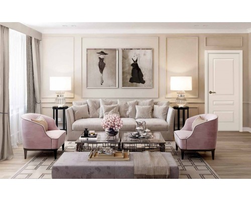 Дверь Belwooddoors Межкомнатная дверь Роялти глухая Эмаль жемчуг