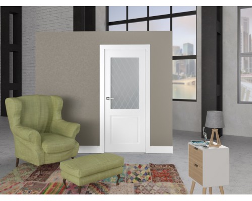 Дверь Belwooddoors Межкомнатная дверь Кремона 2 со стеклом Эмаль жемчуг Дверь Belwooddoors Межкомнатная дверь Кремона 2 со стеклом Эмаль жемчуг