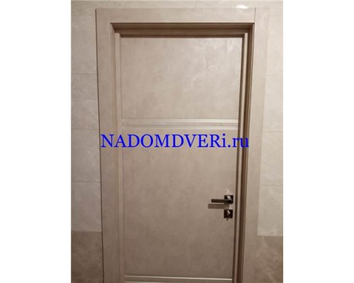 Nadomdveri Межкомнатная дверь Техно 22 бетон бежевый с алюминевой кромкой