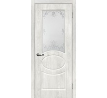 Дверь Мариам Сиена-1 со стеклом Дуб жемчужный