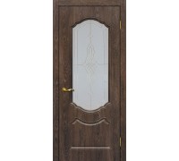 Дверь Мариам Сиена-2 со стеклом Дуб корица