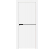 Дверь Profilo Porte PX-19 черная кромка с 4-х ст. глухое с молдингом Белый