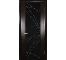 Дверь Текона Страто 02 со стеклом Тонированный черный дуб