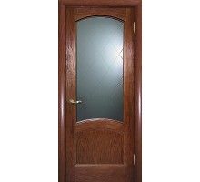 Дверь Текона Вайт 01 со стеклом Дуб