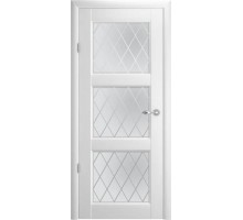 Albero межкомнатная дверь Эрмитаж 3 Белый Ромб со стеклом