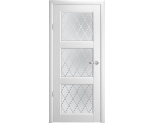 Albero межкомнатная дверь Эрмитаж 3 Белый Ромб со стеклом