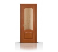 СитиДорс межкомнатная дверь модель Александрит цвет Анегри темный стекло