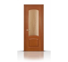 СитиДорс межкомнатная дверь модель Александрит цвет Анегри темный стекло