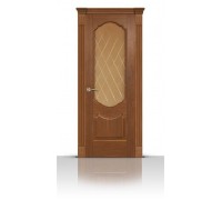 СитиДорс межкомнатная дверь модель Гиацинт цвет Американский орех стекло Ромб
