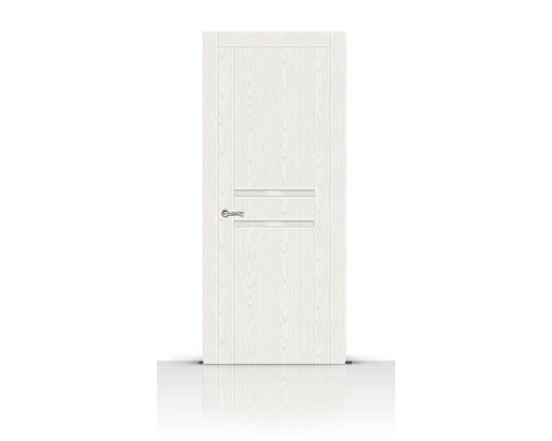 СитиДорс межкомнатная дверь модель Турин-2 цвет Ясень белый триплекс молочный