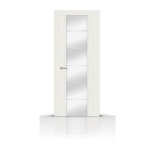 СитиДорс межкомнатная дверь модель Виконт цвет Ясень белый зеркало