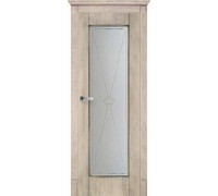 Юкка Межкомнатная дверь Данте 1 стекло мателюкс с гравировкой