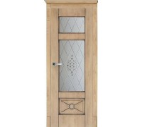 Юкка Межкомнатная дверь Данте 4 стекло мателюкс с гравировкой