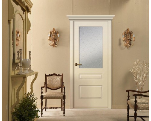 Дверь Belwooddoors Межкомнатная дверь Роялти глухая Эмаль жемчуг